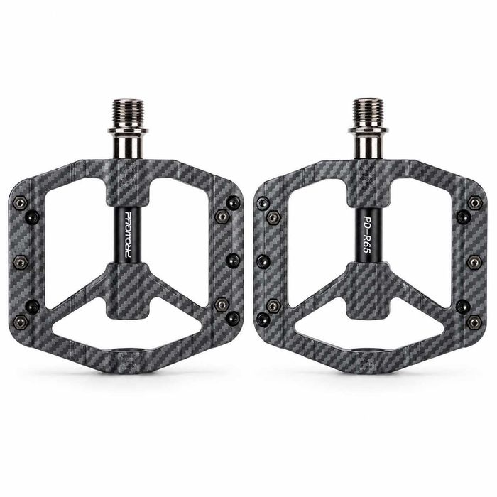 Ултра леки педали за велосипед PROMEND R65 Carbon Pattern, 3 лагера, 240гр