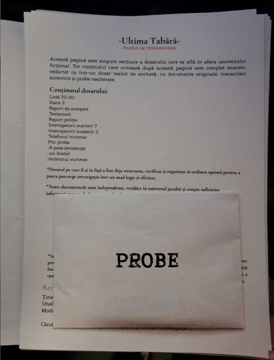 Joc de societate Detectiv - ULTIMA TABARA - Cazul Detectivului