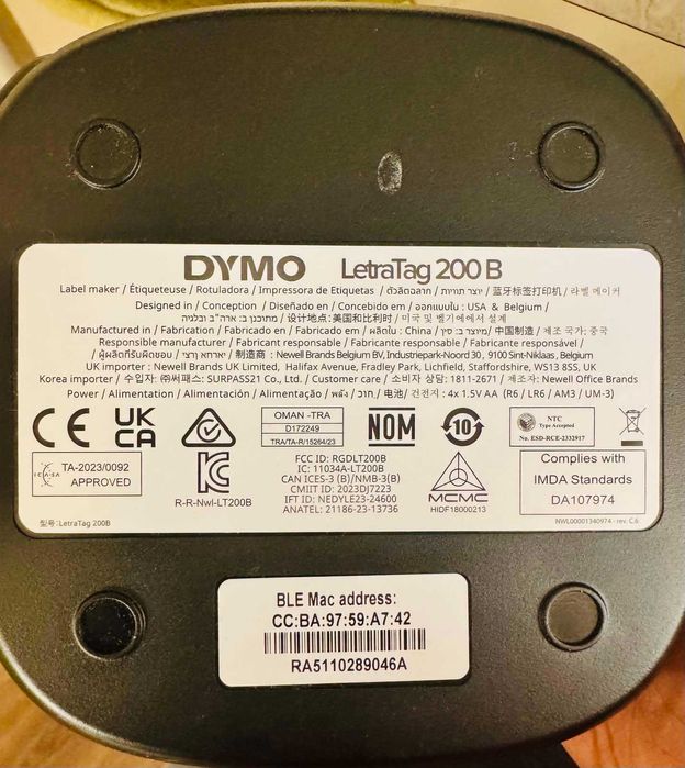 Лентов принтер DYMO LetraTag 200B