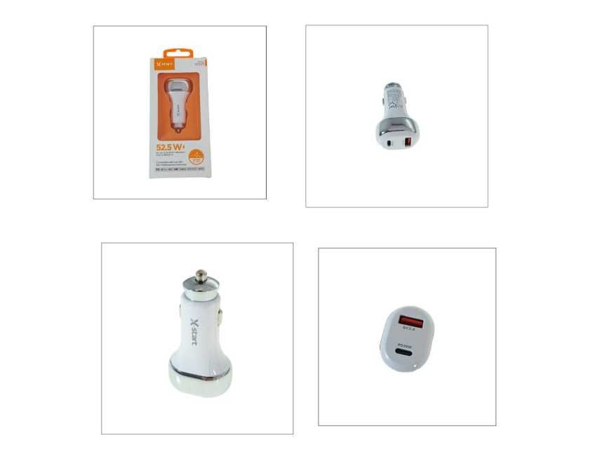 Incarcator auto, Incarcare rapida, Quick Charge 3.0, Alb