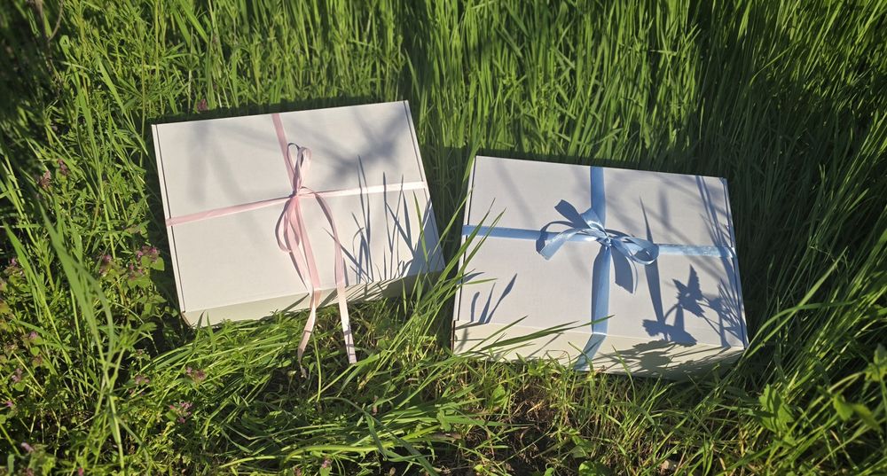 Персонализирана бебешка подаръчна кутия за новородено