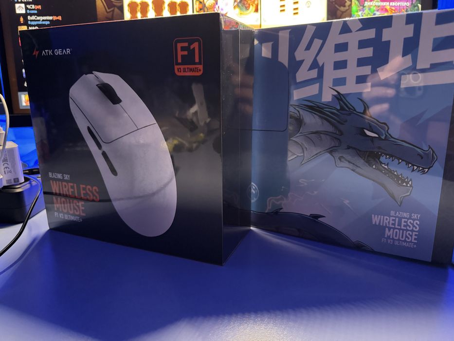 Продам мышь новинку 2026 года ATK Sky Blazing F1 V3 Ultimate+ вес 37 г