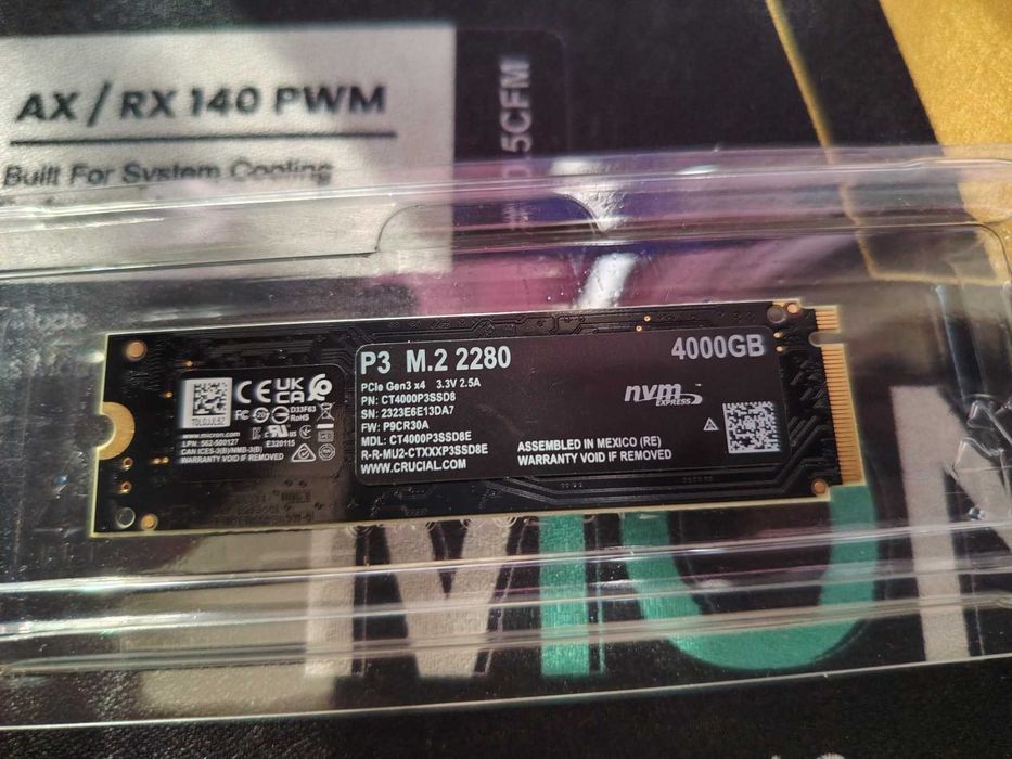 НОВ ! Crucial P3 4TB SSD диск NVMe, M.2 2280