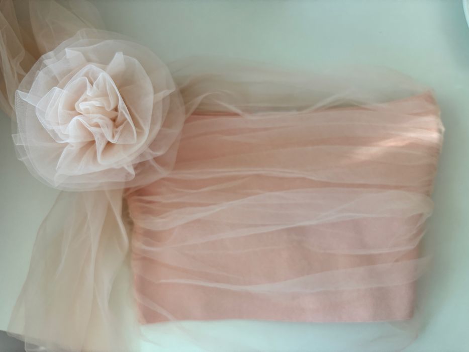 Бледо розов топ от шифон