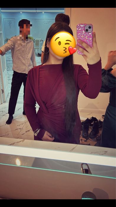 Бордовый ұзын көйлек,