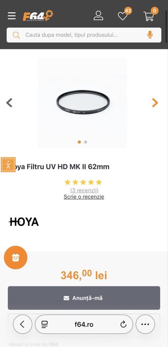 Nikon Z 35mm F1.4 Obiectiv Foto Mirrorless + Hoya Filtru UV HD MK II