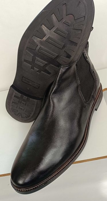 Ghete chelsea 44 plain toe Salamander Italy piele naturala moale