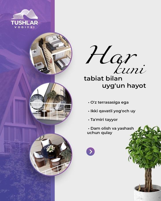 TUSHLAR VODIYSI – Zamonaviy Shale uylari!