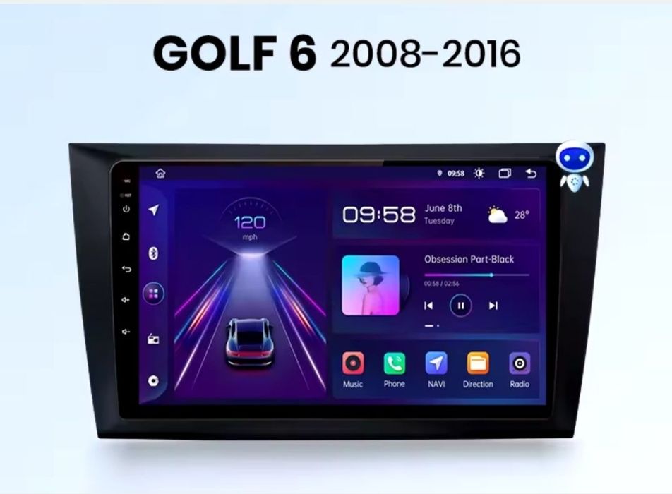 Navigatie Android dedicata pentru VW Golf 6 [2008--2016]