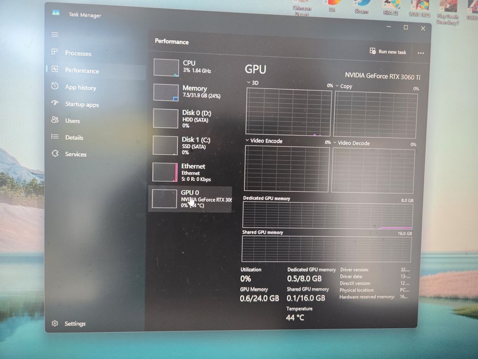 Placa video RTX 3060TI