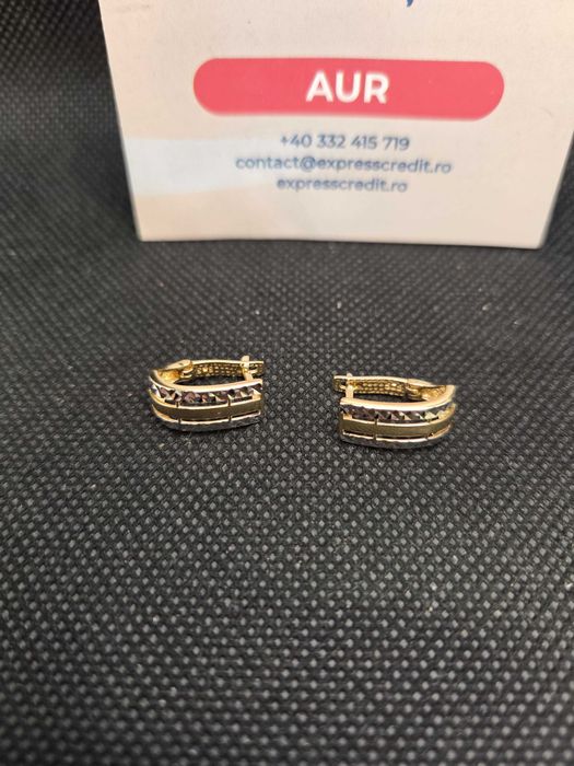 Cercei aur 14K 2.93g (49891.3 Ag11 Piata Nicolina) Garantie 2 ani!