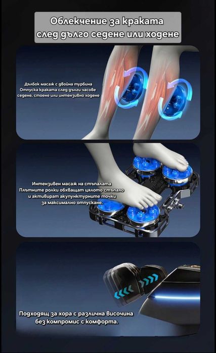 Нов Луксозен Масажен Стол с AI Скан и 8D Масаж / Zero Gravity