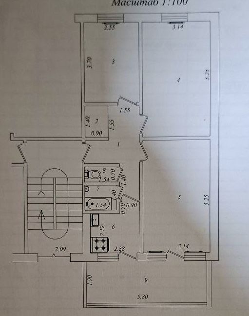 Чиланзар -25, 3/1/5 улучшенная панель, 1-линия напротив мечети