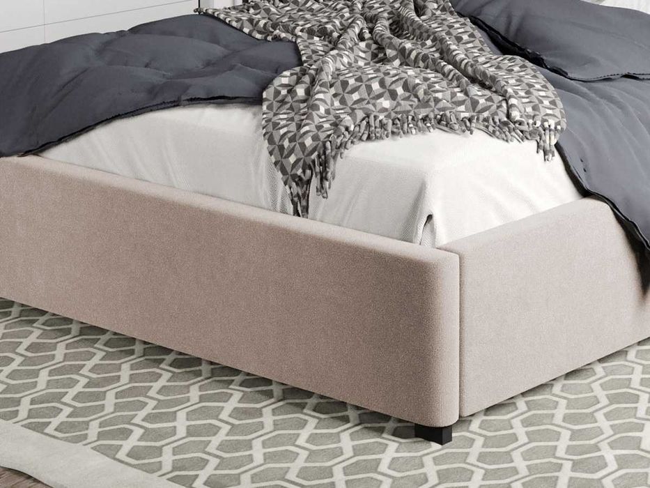 Pat Tapitat Rivo Bej-Swing 2 cu somiera fixa