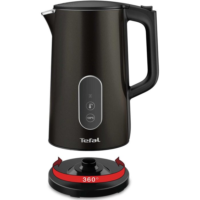 Fierbator Tefal Digital KI831E10, 5 trepte de temperatura, functie Pastrare la cald, filtru anticalcar detasabil, negru