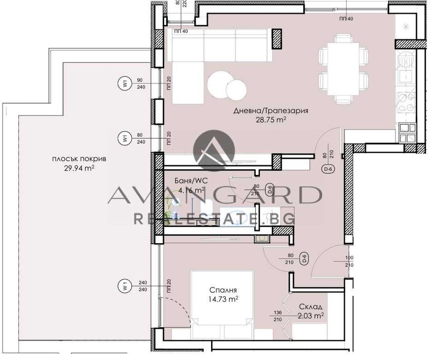 оф.24190 Двустаен/ Младежки хълм