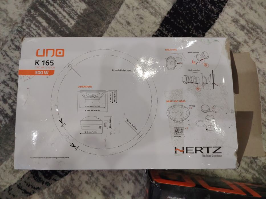 Difuzoare hertz k165 uno