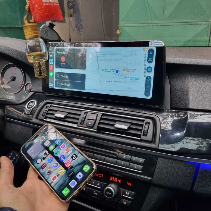 Navigatie android 12" BMW F10 F11 Carplay Waze YouTube