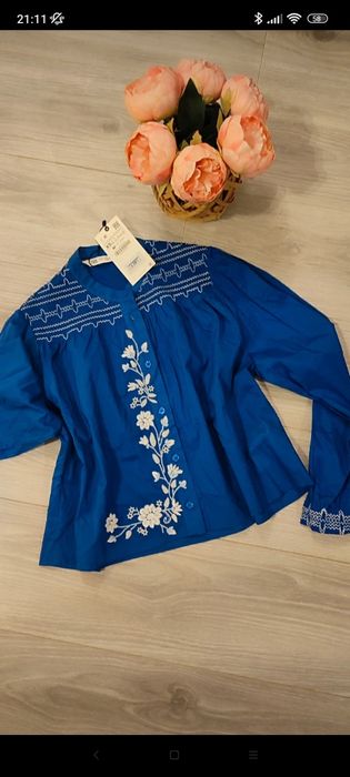 Bluzita Zara, noua cu eticheta, deosebita, model actual, bumbac