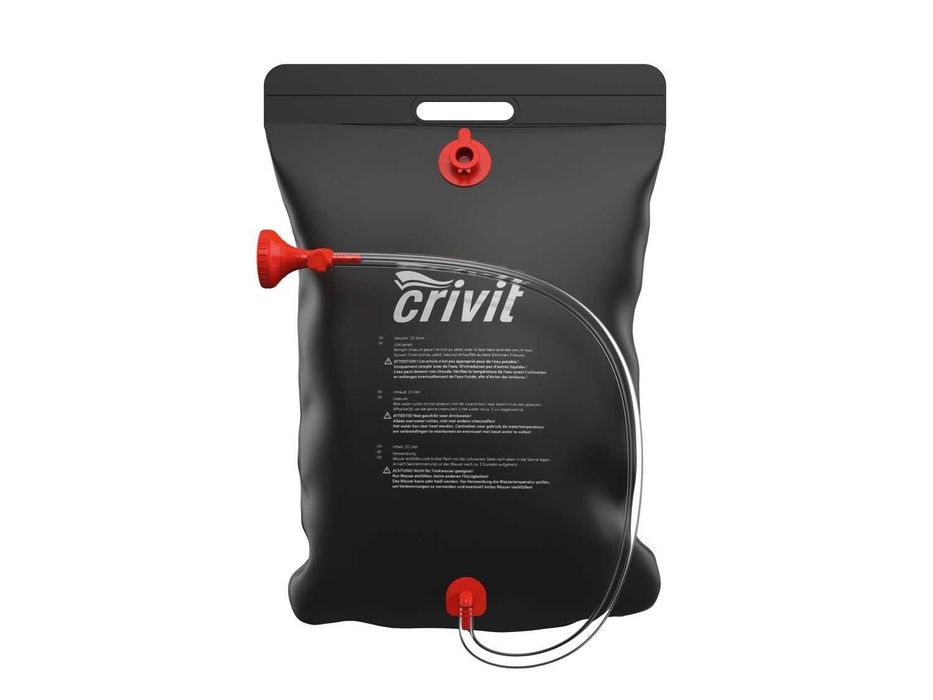 Duș solar 25 L, camping, gradina, pliabil, NOU, la cutie sigilata