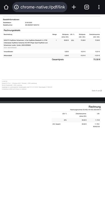 Sanoto слушалки за плуване