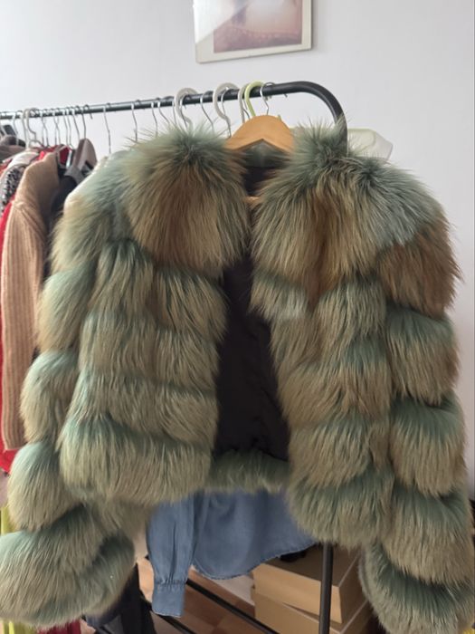 Geaca blana naturala vulpe Marime M