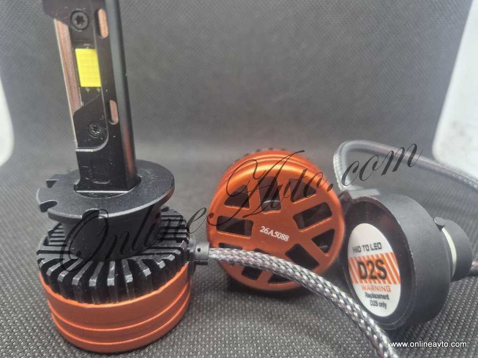 D2S Крушки LED 90W 16000Lm +400% Plug&Play Canbus Д2С 6000k Висок клас