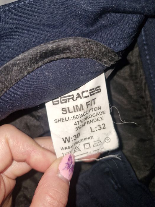 Pantaloni Slim Fit bleumarin pentru bărbați