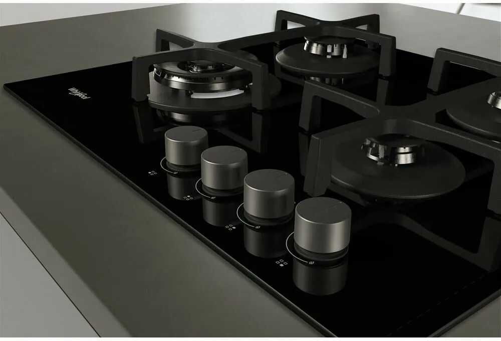 Газов плот Whirlpool AKT 627/NB, 59 см - черно стъкло