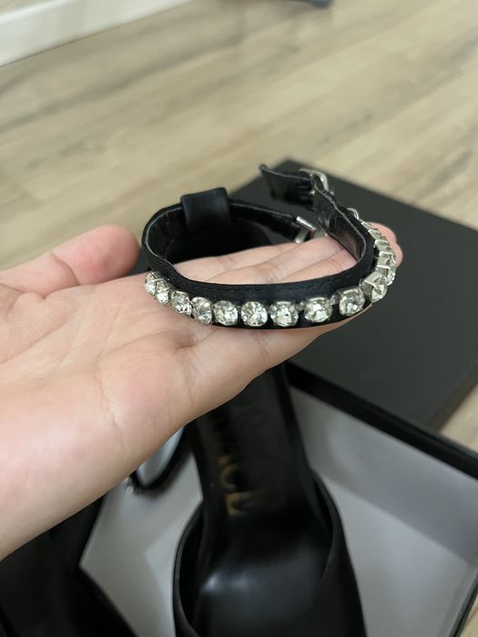 Туфли в стиле Versace на платформе, чёрные