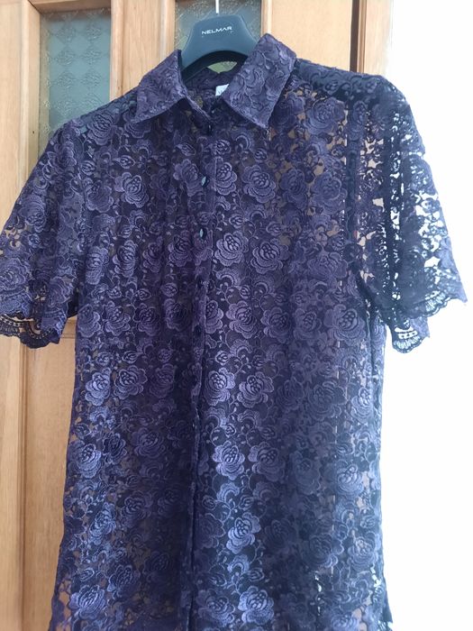 Minunat blazer din dantela mov-pruna