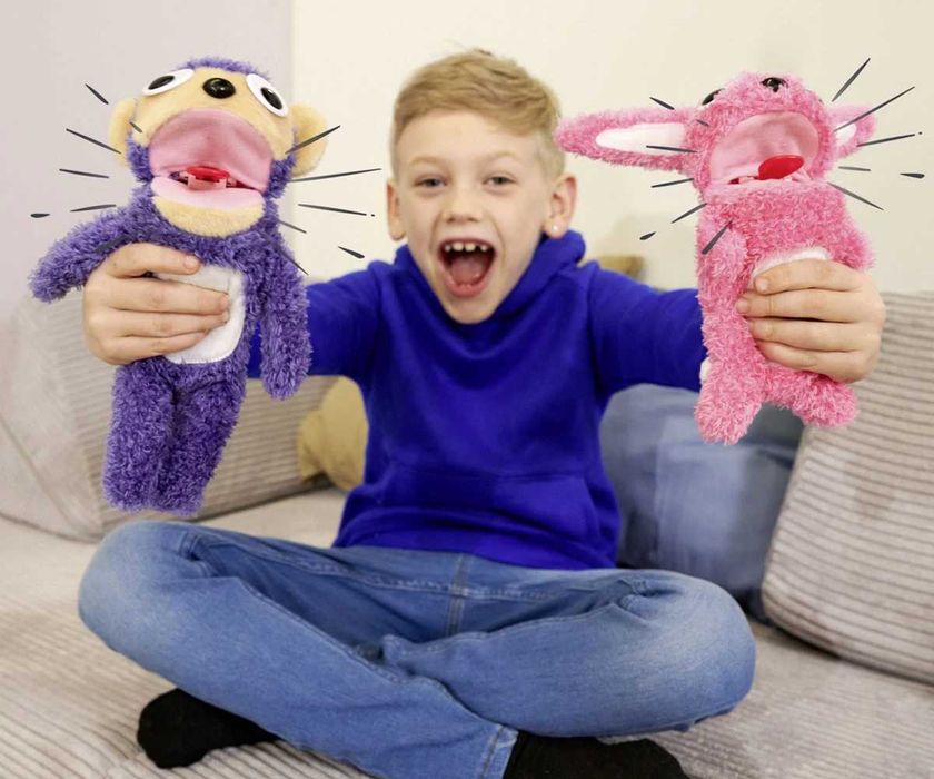 Интерактивна плюшена играчка ScreamerZ Крещящ Заек Маймуна Simba