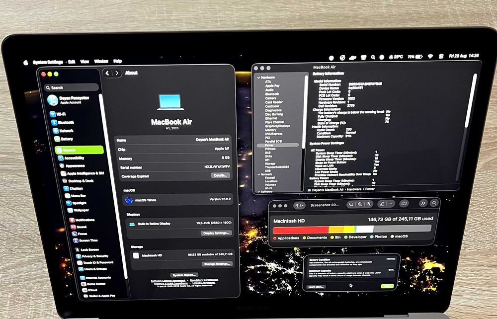 Apple MacBook Air M1 2020 | 8GB | 256GB | 91% Battery | Отлично състояние