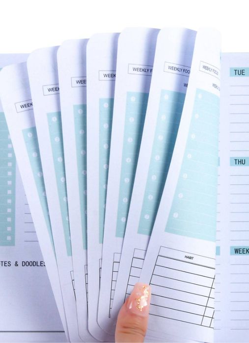 Agenda Planificator cu Spirala, pentru Organizare Saptamanala, cu Habit Tracker si To Do List, Albastru, A5