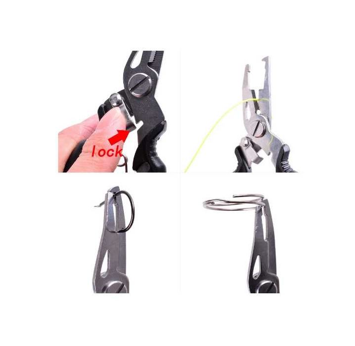 Cleste pentru pescuit multifuctional cu prindere pe echipament