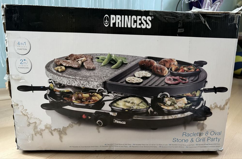 Princess Raclette 8 Oval Stone & Grill Party