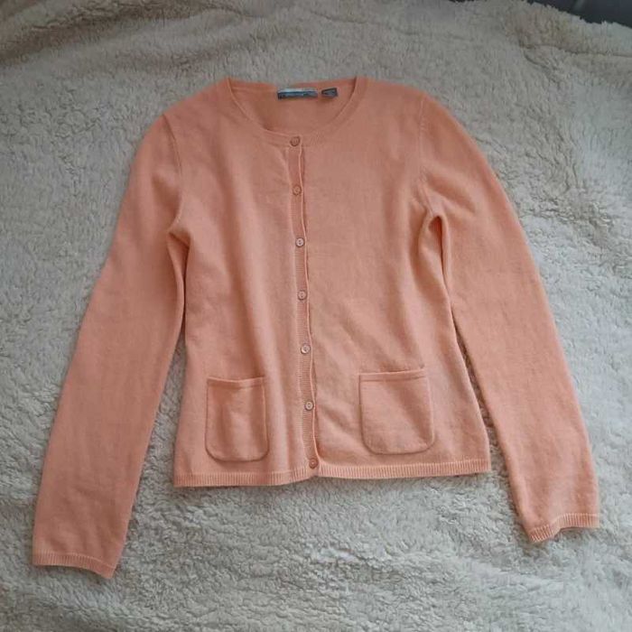 Cardigan 100% cașmir roz piersica marimea 36-38