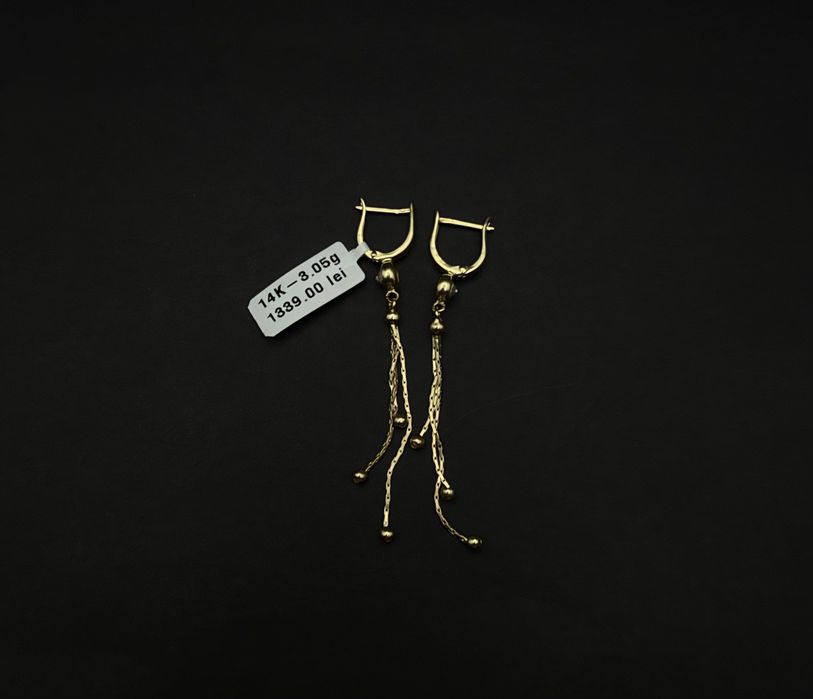 Bijuteria Royal cercei aur 14k 3.05 gr