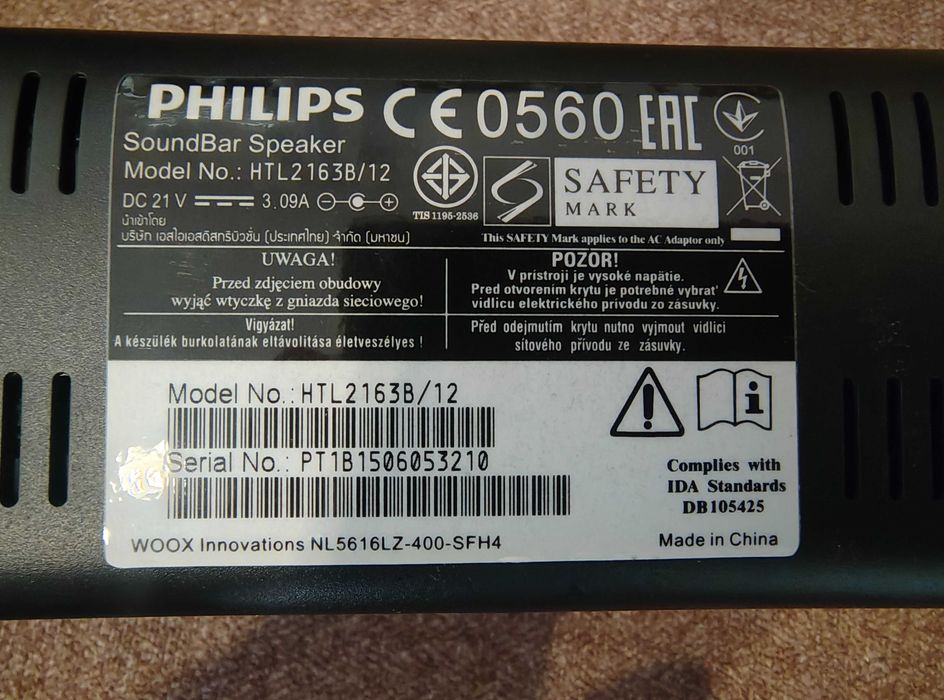 Soundbar 2.1 Philips HTL2163B/2