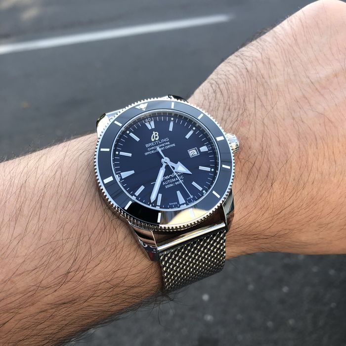 Ceas bărbătesc automatic cu cadran negru de 44,mm