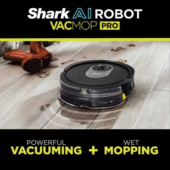 Aspirator robot Shark AI și mop cu autocuratare SIMULTAN.