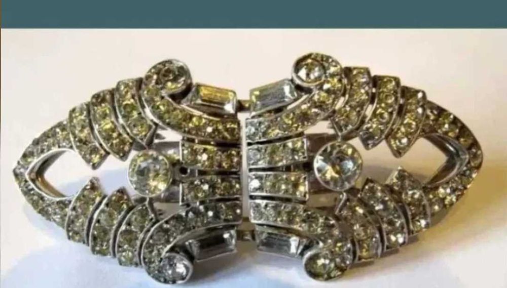 Brosa si bratara germania argint si cristale