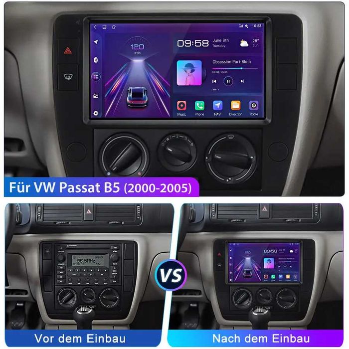 Мултимедия Двоен дин за VW Passat B5 навигация с Android Volkswagen Б5