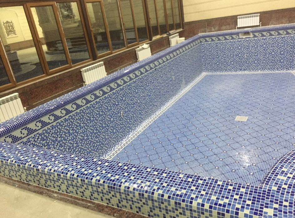 Майолика, мозайка Бассейн ва Фонтанлар учун ZETOGLASS MOSAIC