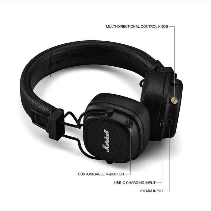 Marshall Major V On Ear безжични Bluetooth слушалки
