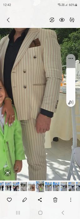 Costum barbati cu doua rânduri de nasturi