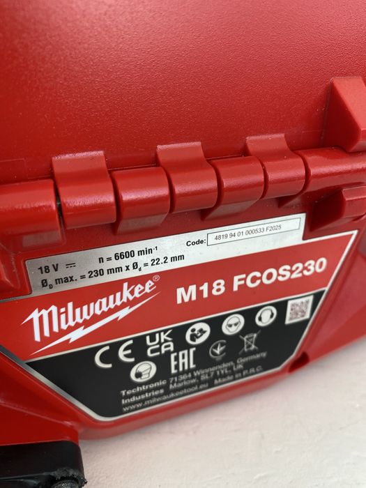Milwaukee M18 FCOS 230 Brushless 2025 Debitator
