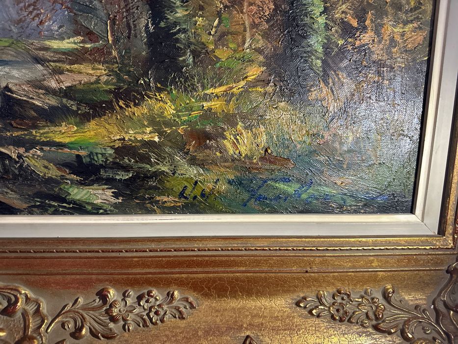 Оригинална маслена картина с горски пейзаж