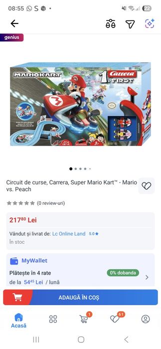 Mariokart doar montat o data