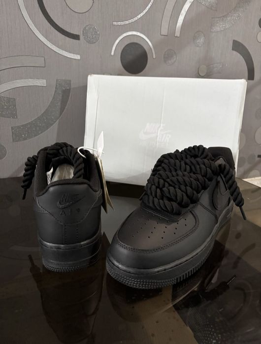 Nike Air Force 1 Low Black Ropelaces